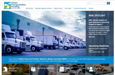 clean transportation funding website home page